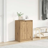 Shoe Cabinet Artisan Oak 57x34x76 cm Engineered Wood 861876