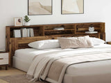 Headboard Cabinet Old Wood 220 x 19 x 101.5 cm Engineered Wood 879447