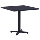 Garden Table Black 80x80x75 cm 49470