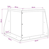 Retaining Wall 2 pcs 50 x 50 x 30 cm Steel White 8015160