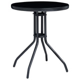 Bistro Set Black and Anthracite Aluminium Small 3070654