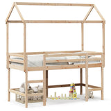 Loft Bed with Ladder and Roof without Mattress 80x200 cm 3282152