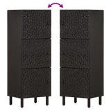 Highboard Black 40x33x110 cm Solid Wood Mango 356848