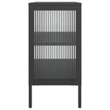 Sideboard Black 70x35x70 cm Glass and Steel 353001