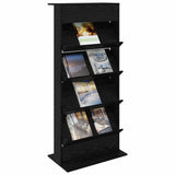 Magazine Rack Black Oak 70 x 41 x 156 cm Engineered Wood 899520