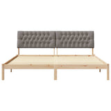 Bed Frame with Upholstered Headboard Brown 200 x 200 cm 3394381