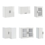 11 Piece Kitchen Cabinet Set "Lucca" Gloss White Engineered Wood 3314893