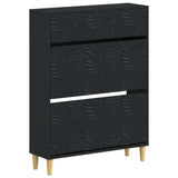 Shoe Cabinet DELFT 78 x 24 x 103 cm Engineered Wood Black 897096