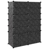 Shoe Rack Black 94x37x125 cm PP 340565