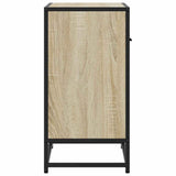 Bedside Cabinet Sonoma Oak 60x31x60 cm Engineered Wood and Metal 848695