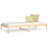 Day Bed Natural Wood Solid pine wood 90x200 cm Day Bed 820412