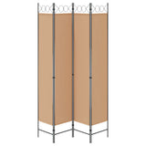 Room Divider Beige 160 x 220 cm Fabric 42039204