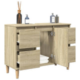 Sink Cabinet Sonoma Oak 80x33x60 cm Engineered Wood 849665