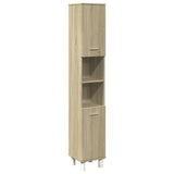 Bathroom Cabinet Sonoma Oak 30.5x30x179 cm Engineered Wood 849631