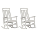 Garden Rocking Chair 2 pcs White 70 x 92 x 108cm Plastic 3335810