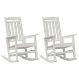 Garden Rocking Chair 2 pcs White 70 x 92 x 108cm Plastic 3335810