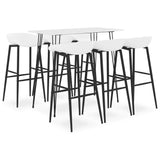 7 Piece Bar Set White 3057424