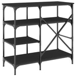 ZNTS Baker's Rack Black 90x40x84 cm Engineered Wood and Metal 845421