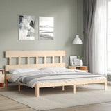 Bed Frame without Mattress 200x200 cm Solid Wood Pine 3193616