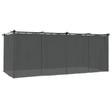 Gazebo with Curtains Anthracite 6x3 m Steel 4003921