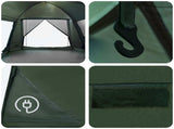 Cabin Tent with Roof Army green 12-Person Polyester and Steel 42028574