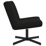Swivel Chair Black 63 x 75 x 76 cm Sheepskin 42007338