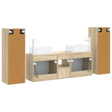 Bathroom Furniture Set 5 pcs Sonoma Oak 33 x 34.5 x 100 cm 3405995