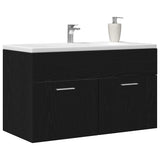 Sink cabinet Black Oak 38.5 x 100 x 46 cm Engineered Wood 862529