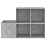 Hall Shoe Cabinet Concrete Grey 105x35.5x70 cm Engineered Wood 808255