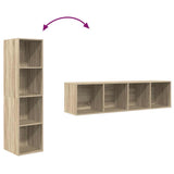805492 Wall-mounted TV Cabinet Sonoma Oak 37x37x142,5 cm Engineered Wood