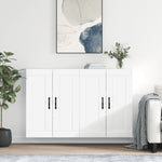 Wall Mounted Cabinets 2 pcs White Engineered Wood 3198009