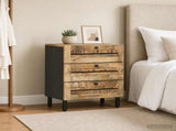Bedside Table Natural 50 x 33 x 62 cm Solid Mango Wood 4018853