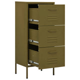 Storage Cabinet Olive Green Steel Medium Ball-Bearing 336180
