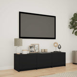 TV Cabinet with LED Black 140 x 34 x 40 cm Engineered Wood 3418706