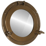 Porthole Mirror Wall Hanging 38 cm Aluminium and Glass 357853