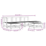 ZNTS 6 Piece Garden Lounge Set Solid Wood Douglas 3186310