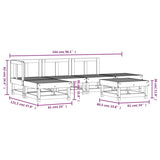 ZNTS 6 Piece Garden Lounge Set Solid Wood Douglas 3186310