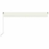 Manual Retractable Awning with LED 500x300 cm Cream 3068942