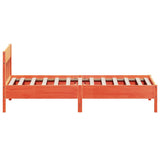 Bed Frame without Mattress Wax Brown 100x200 cm Solid Wood Pine 842657