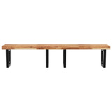 Basin Shelf Wall Mounted Steel and Solid Wood Acacia 3302947