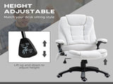 Massage Recliner Chair Heated Office Chair with Six Massage Points Linen-Feel Fabric 360&deg Swivel T3398P344504