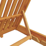 Sun Lounger Reclining Brown Solid Acacia Wood 3407698