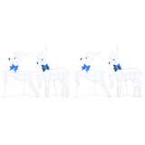 LED Reindeers 4 pcs White Fabric 3385895