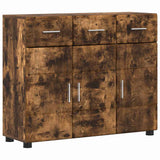 Sideboard FLORIN Smoked Oak 88.5 x 30.5 x 73 cm Engineered Wood 880316