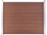 WPC Fence Set 10 Square 1 Slanted 1830x186 cm Brown 3053224