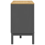 Chest of Drawers "FLORO" Grey Solid Wood Pine 374013