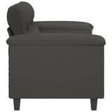 2-Seater Sofa Dark Grey 140 cm Microfibre Fabric 349223