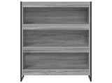 Book Cabinet Grey Sonoma 80 x 30 x 121 cm Engineered Wood 886417