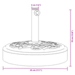 ZNTS Parasol Base for Ø38 / 48 mm Poles 25 kg Round 4007972