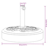 ZNTS Parasol Base for Ø38 / 48 mm Poles 25 kg Round 4007972